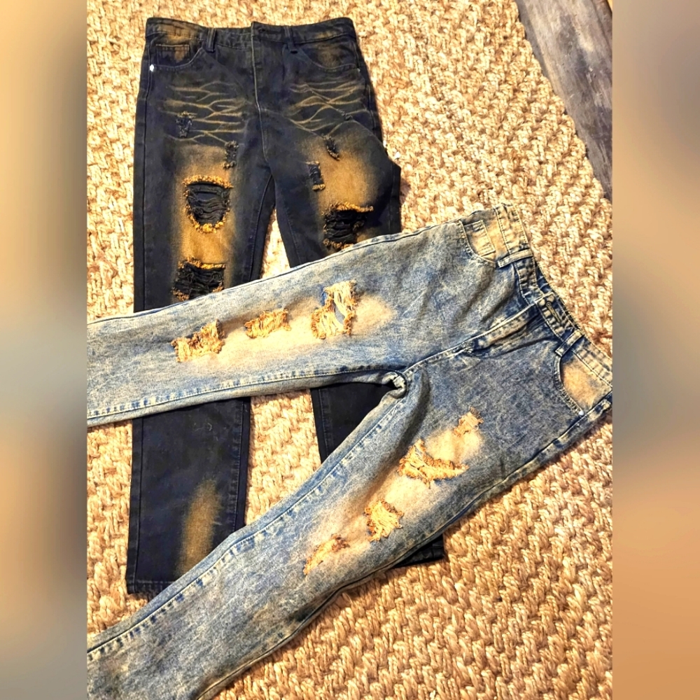 Two pairs of NEW jeans Ripped